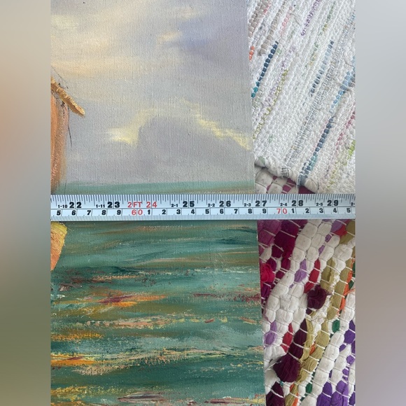 VINTAGE Fula oil painting! 1969 - Picture 5 of 8